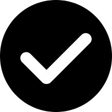 black and white checkmark icon