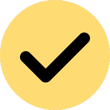 gold and black checkmark