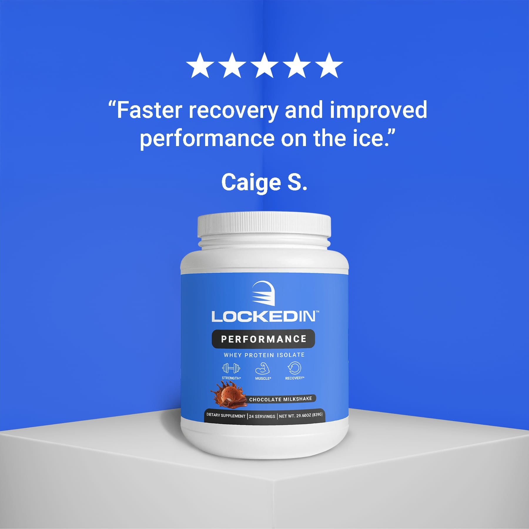 Locked In Performance Whey Protein Isolate, Caige S. Testimonial.