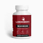 Locked In Magnum Male Performance Formula - 60 Tablets for Libido, Blood Flow, Fertility on white background.